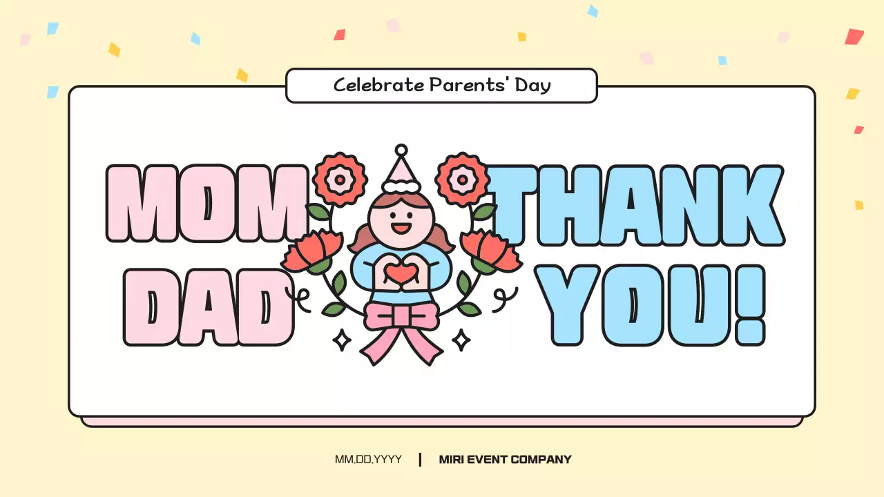 핑크 심플 부모님 초대 프레젠테이션