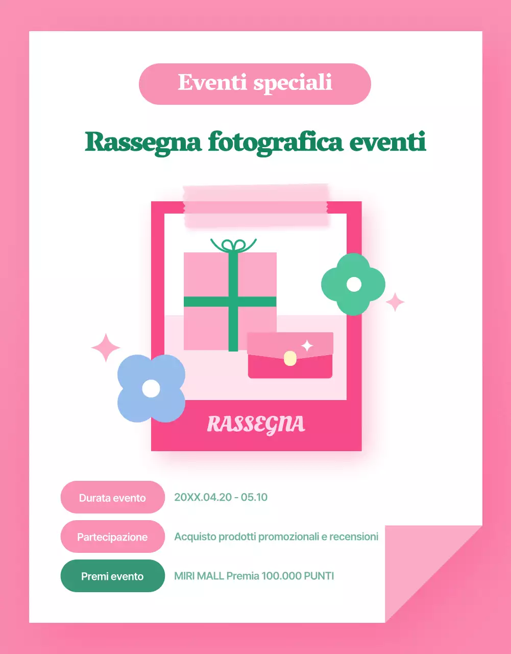 Promuovere i prodotti del mese rosa e verde della famiglia