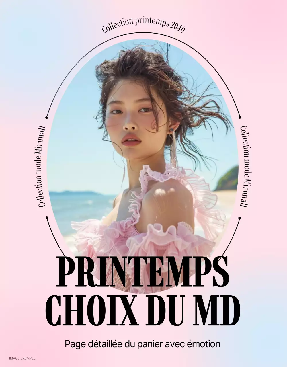 Promotion de la mode simple en rose et bleu clair