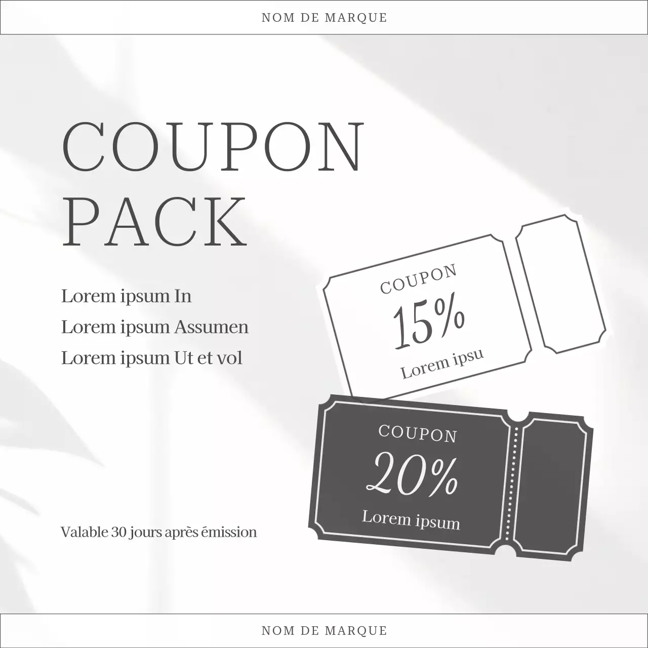 Promotion de la marque de produits de beauté blancs et simples sur les médias sociaux