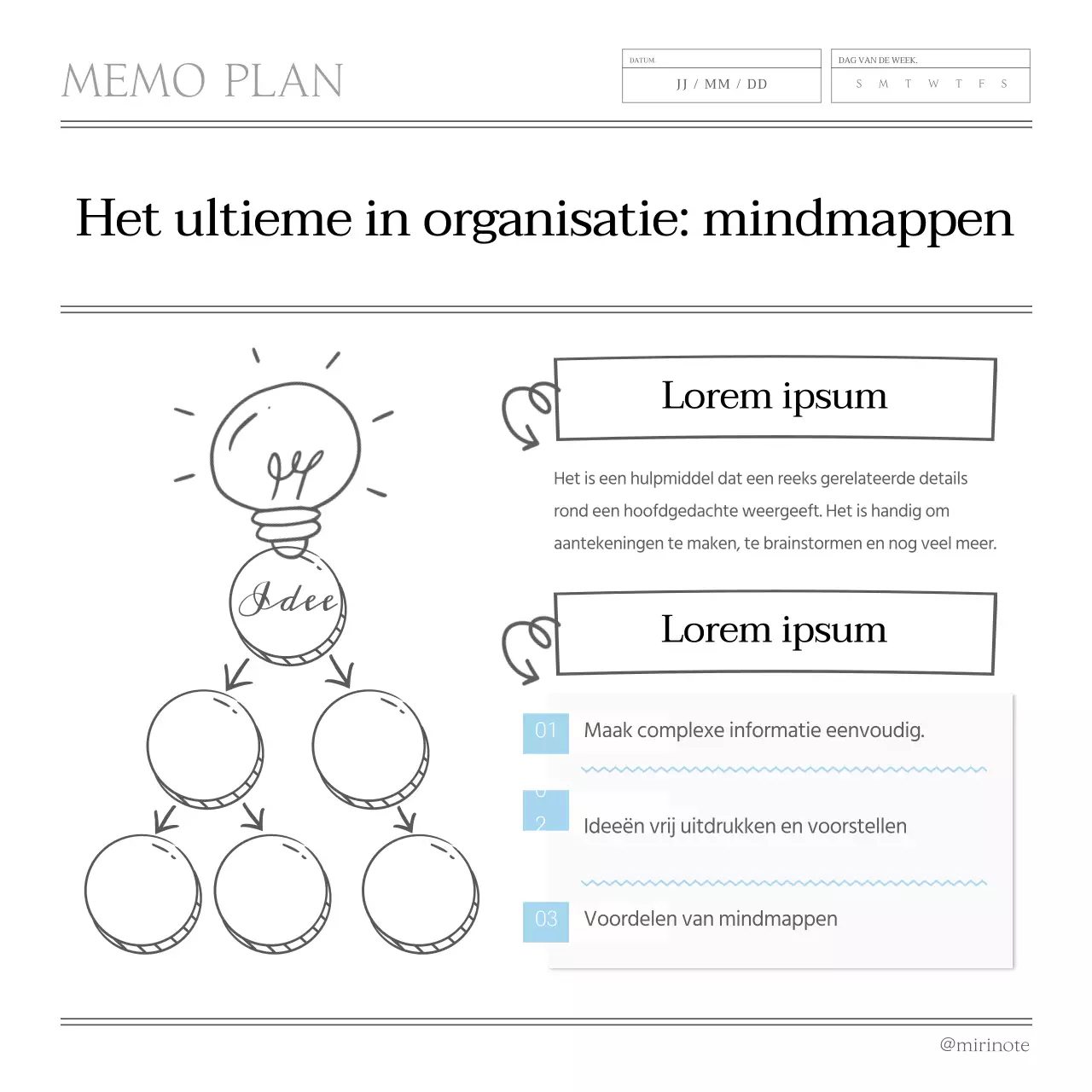 Tips en trucs voor minimalistisch notuleren in grijs en geel