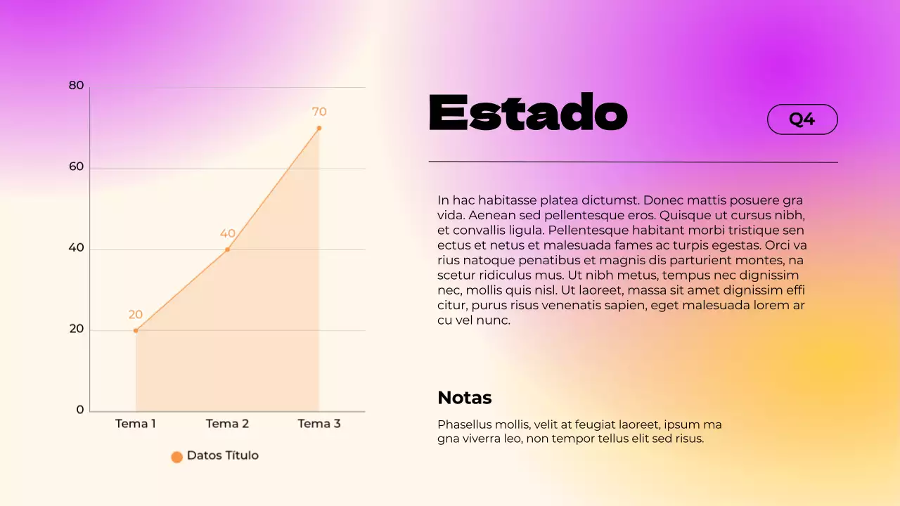 Informe degradado simple púrpura
