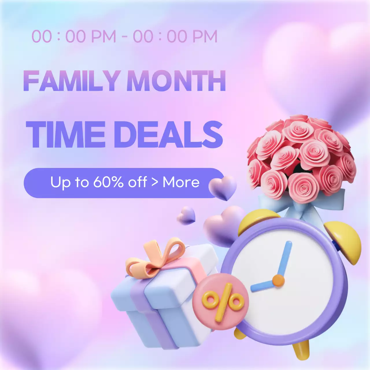 Pastel Trendy Family Promotion Social Media Post
