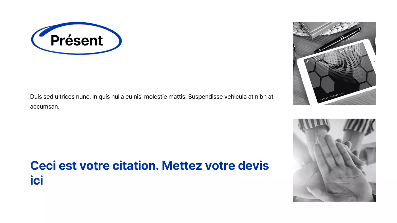 Blue Modern Marker Présentation de la société