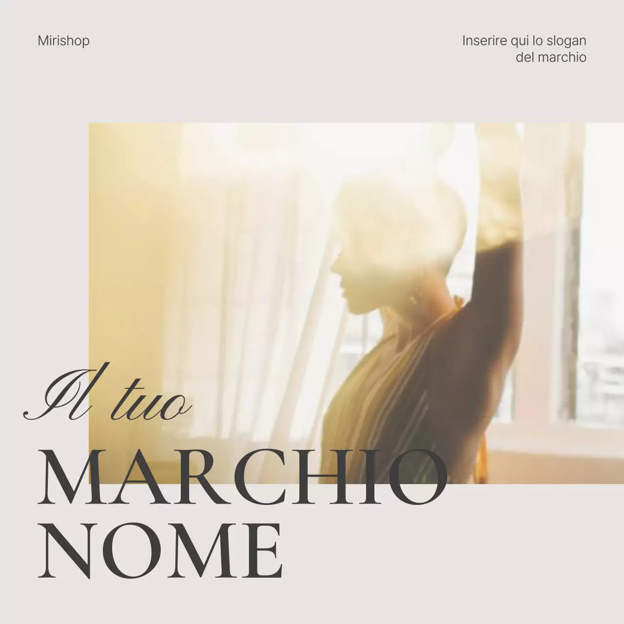 Promuovere annunci di social media marketing di tendenza in beige e grigio