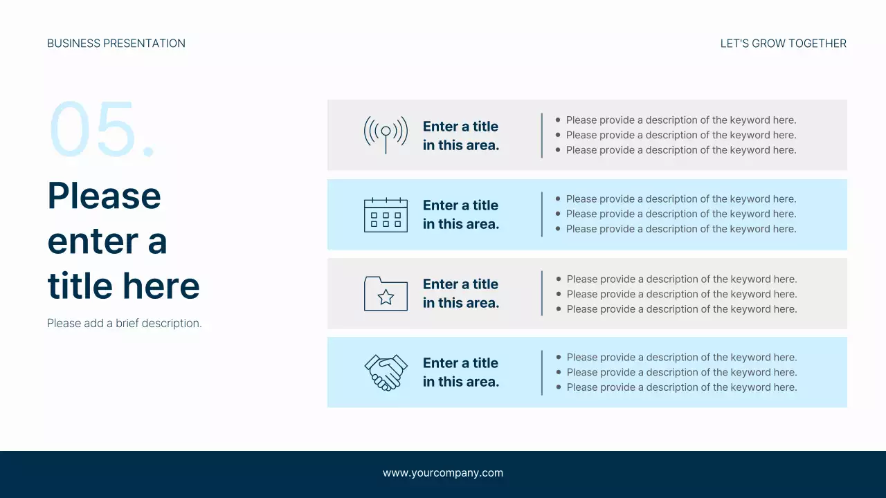 Navy Professional Business Presentation