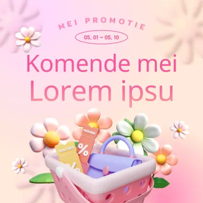 Promoot mei-evenementen met een knal roze