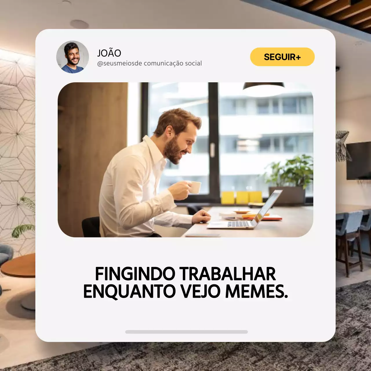 Pop-up de Meme moderno branco e castanho