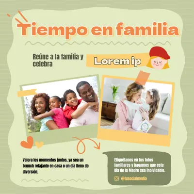 Green Basic Family Time Publicidad Día de la Madre