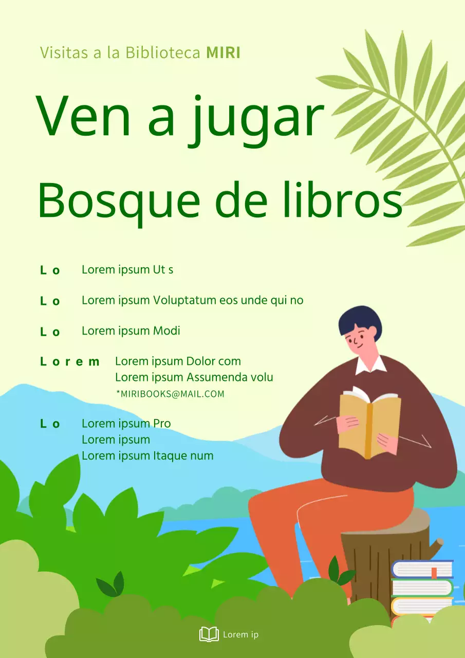 Bonito folleto del programa de la excursión a la biblioteca con resumen y discurso sobre el estado de la unión