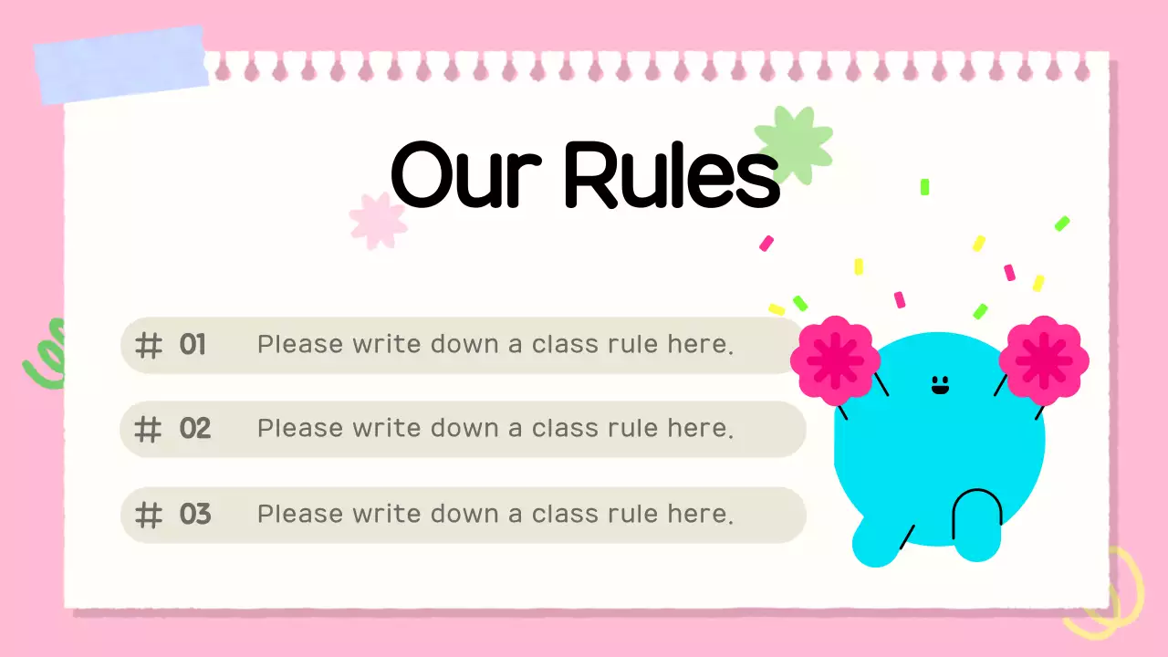 블루 심플 스쿨 라이프 가이드 프레젠테이션