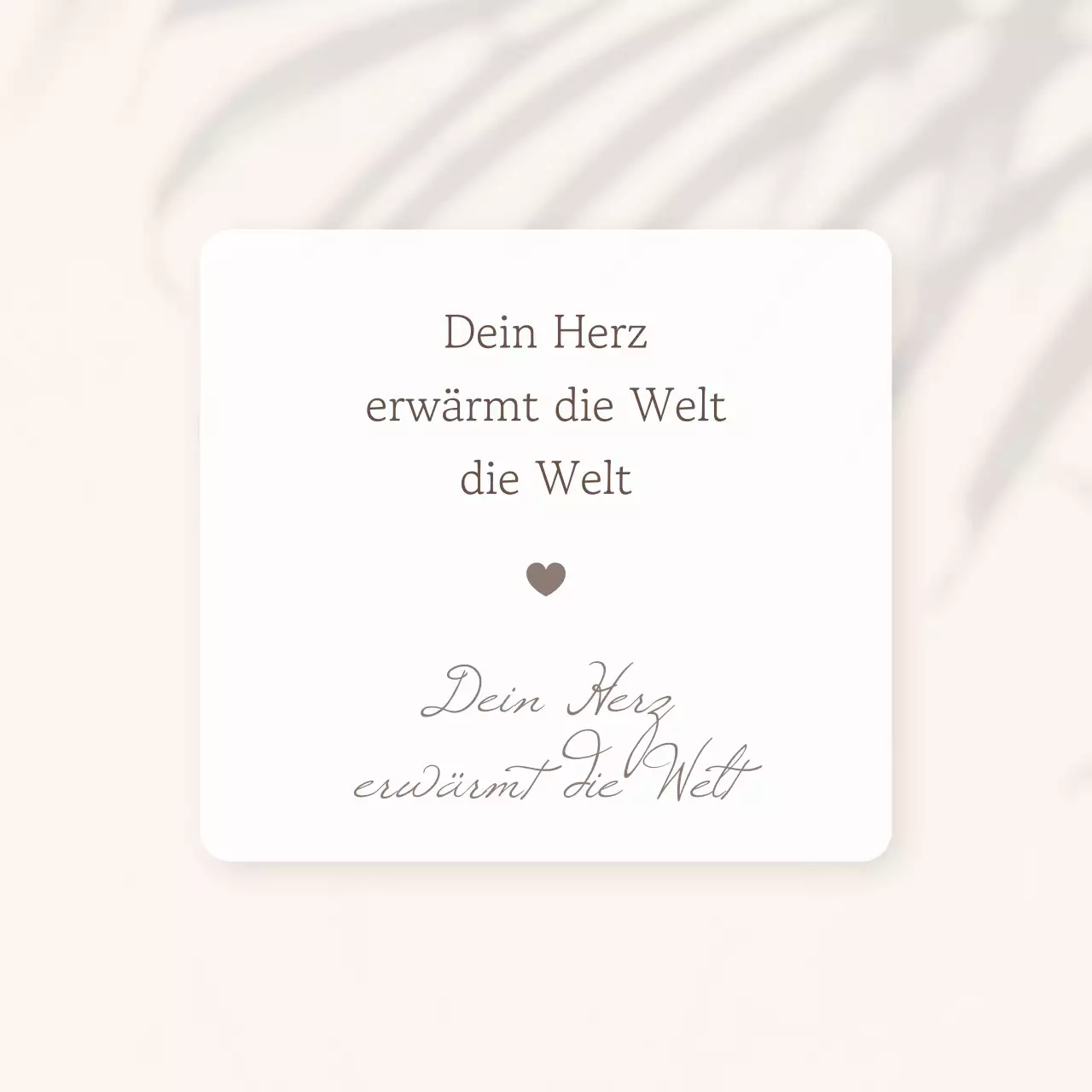 Eine schlichte, sentimentale Post in Beige und Elfenbein