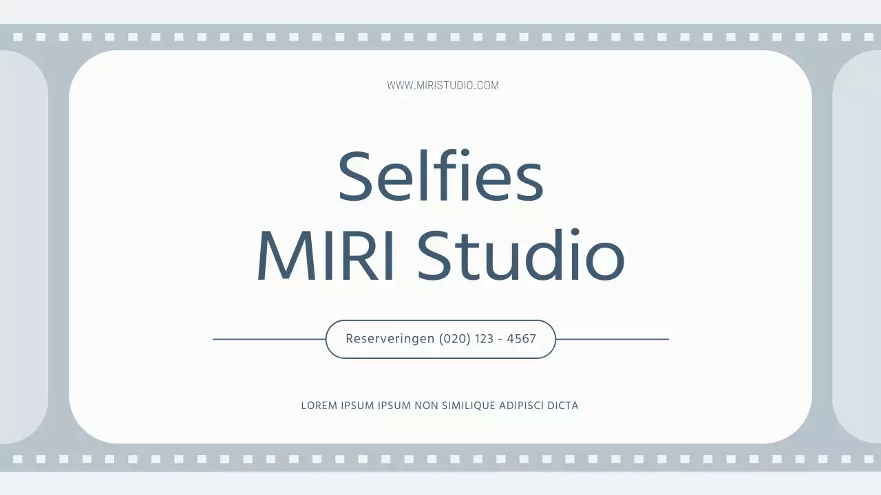 Een eenvoudige selfiestudio in grijs en lichtblauw