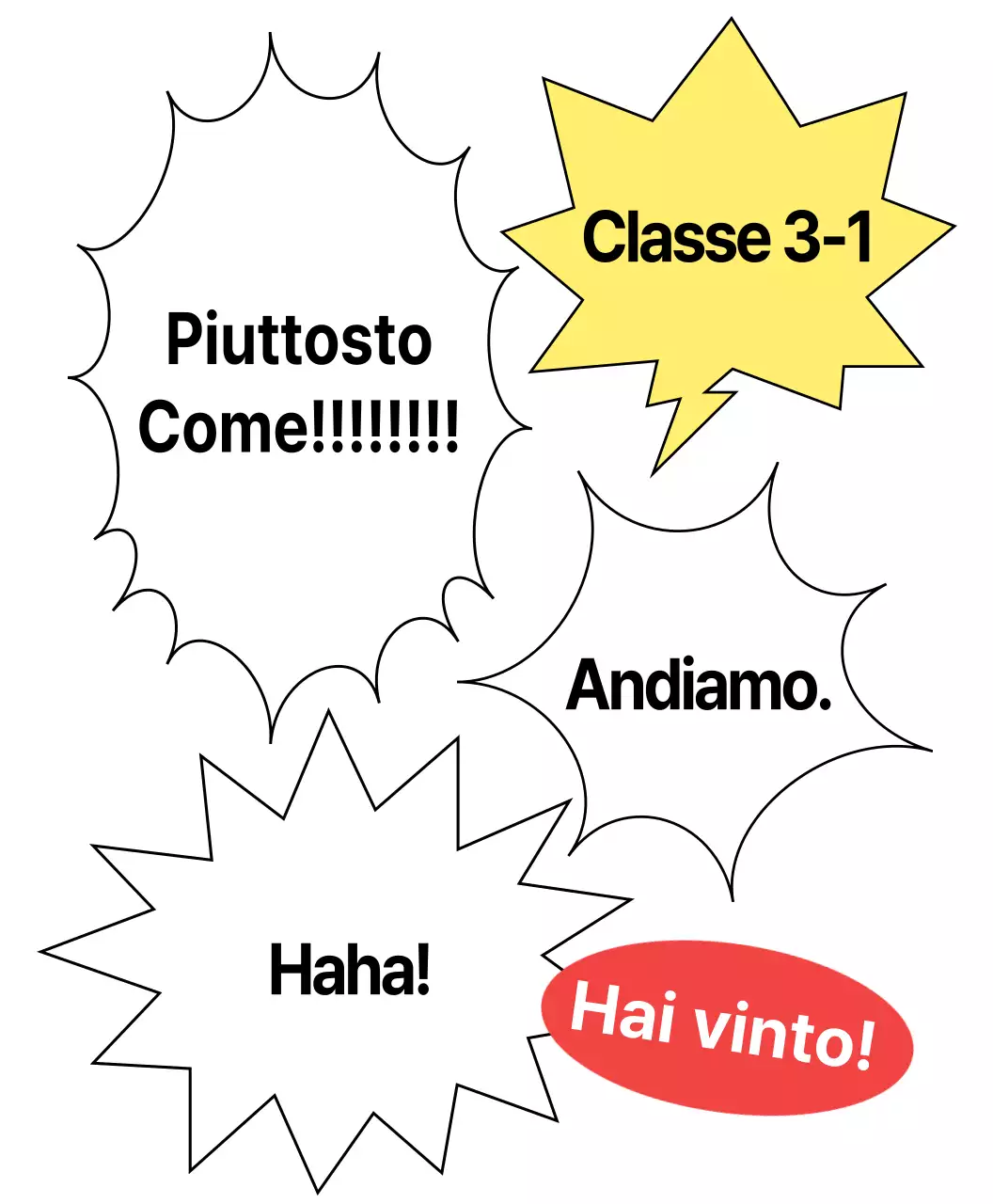 Gruppo di pompon con bolle vocali