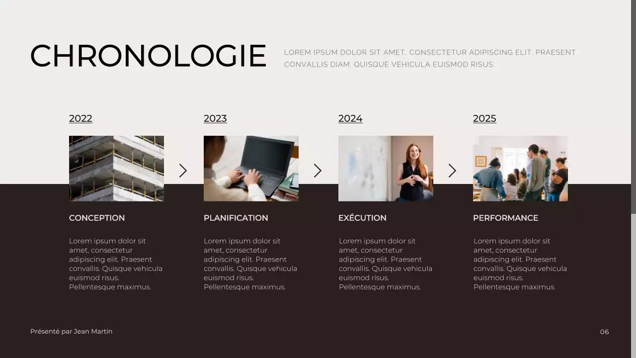 Présentation d'entreprise au ton neutre