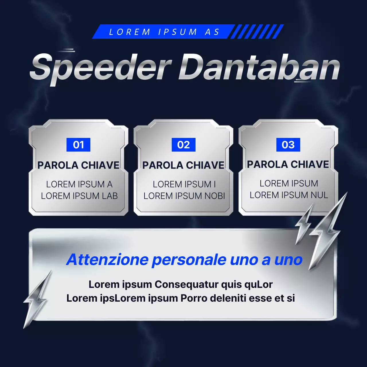 Promozione della scuola di cram blu navy e argento accentuato