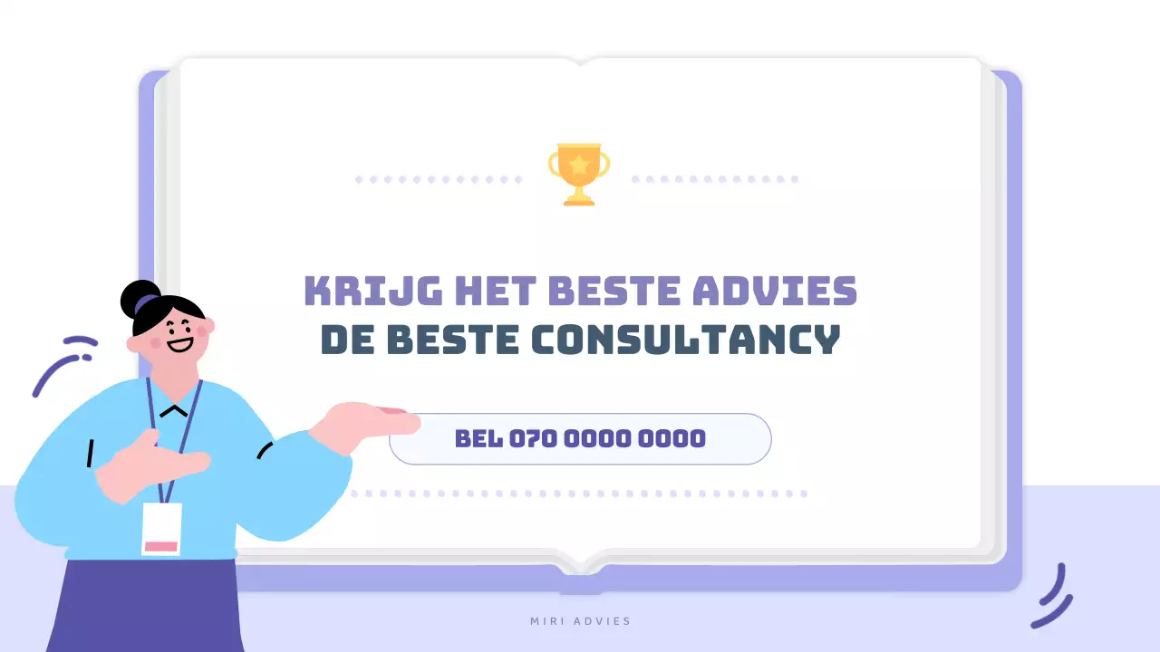 Een eenvoudige prospectus voor studie in het buitenland in mauve en wit