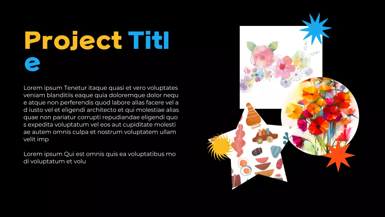 Neon Modern Flashy Vormen Portfolio