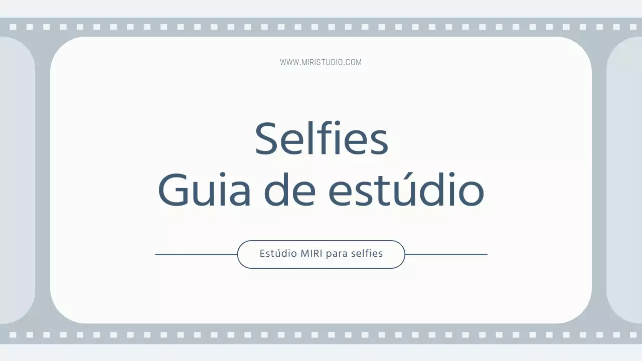 Um estúdio para selfies simples em cinzento e azul claro