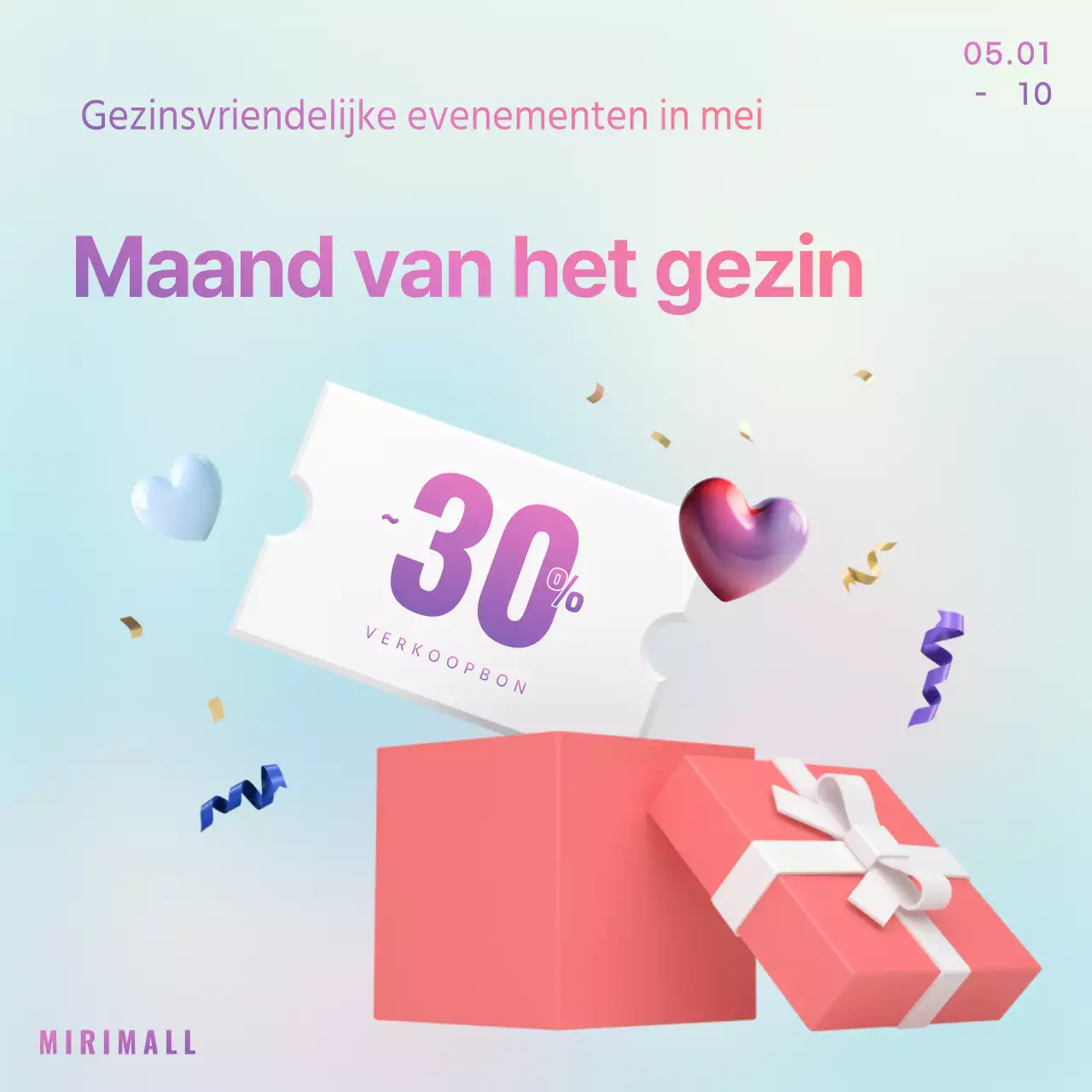 Promoot een trendy Moederdag-evenement in roze en mint