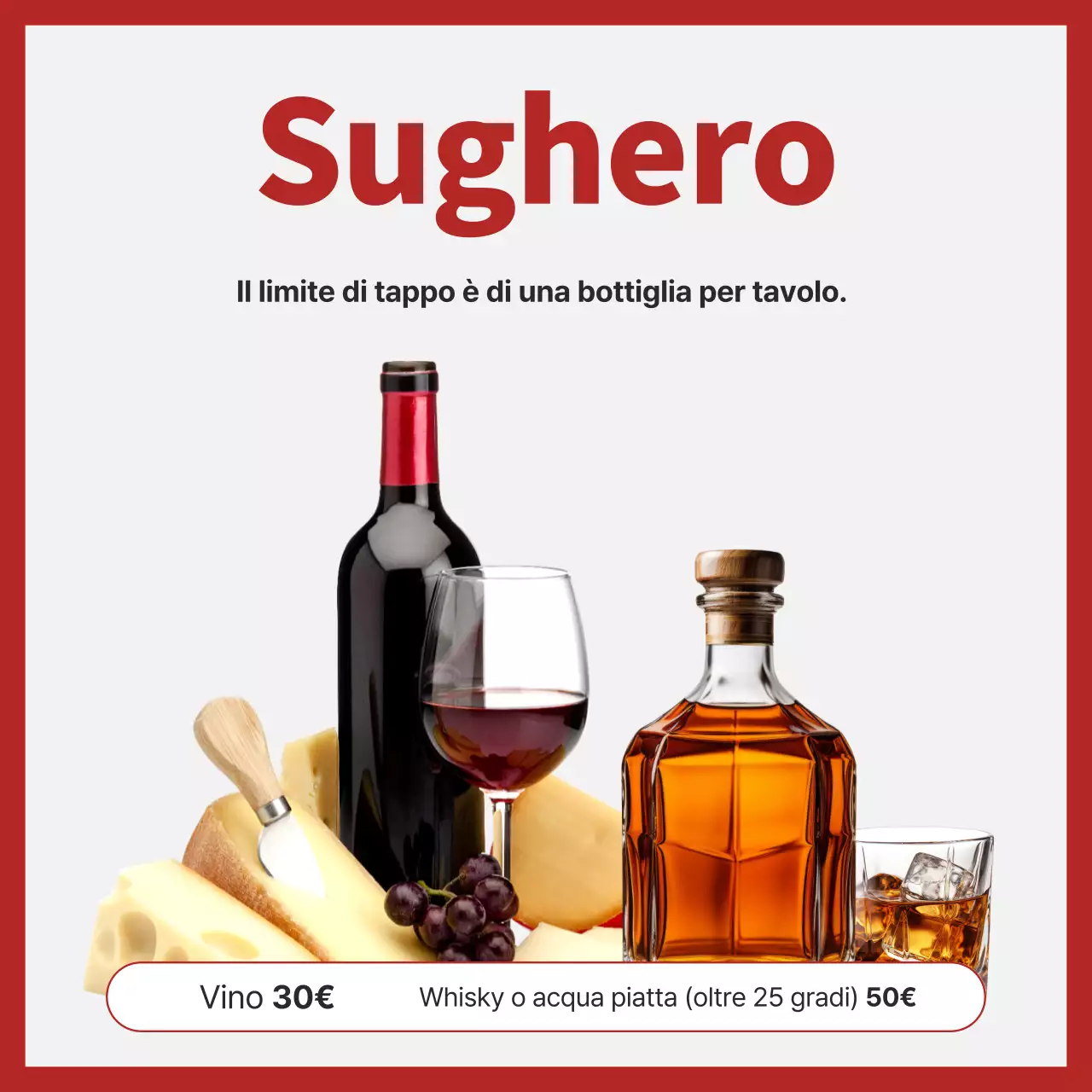 Un moderno annuncio di negozio in rosso e grigio