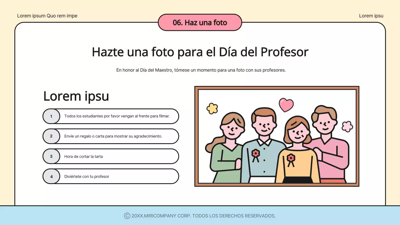 Ivory and Rainbow's Pretty Programa del Día del Profesor Planificador de eventos