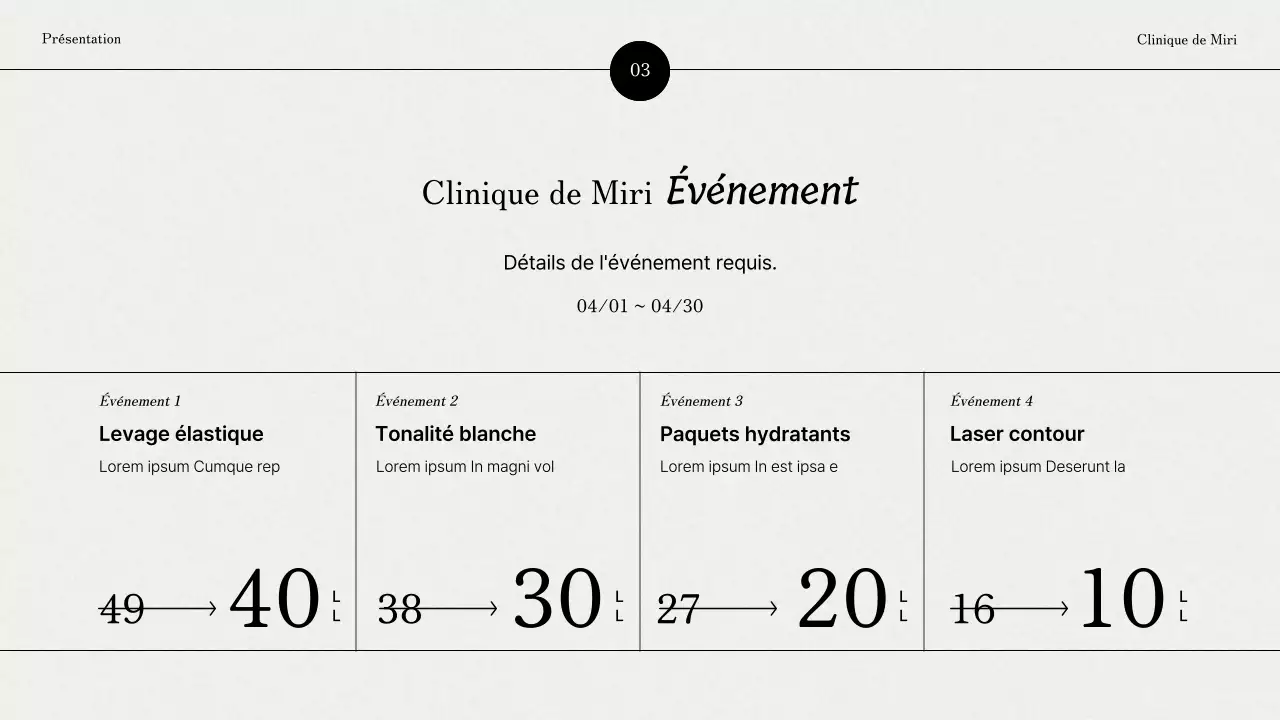 Promouvoir une marque de dermatologie grise et moderne