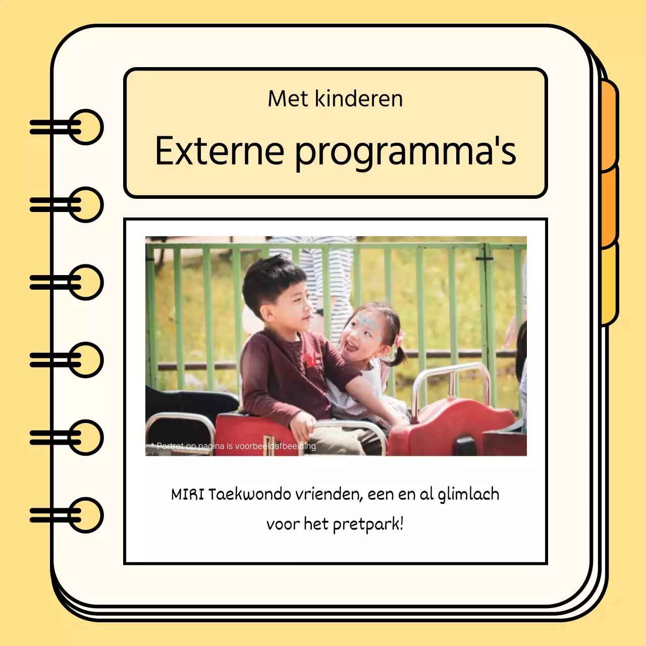 Een schattig lesplan voor een uitstapje met een oranje achtergrond