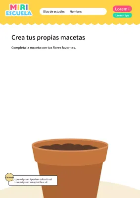 Hojas de estudio amarillas y minimalistas recursos didácticos