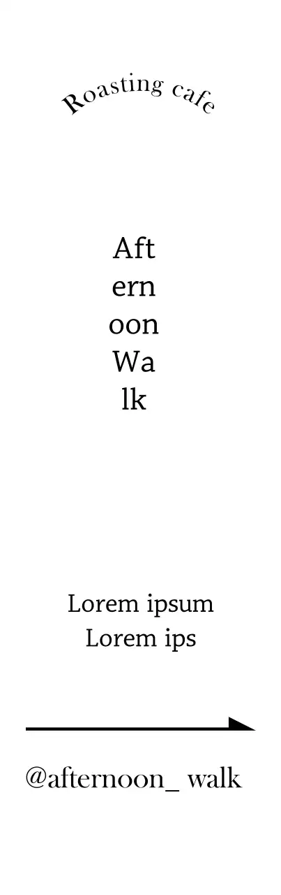 Seta com logótipo coreano Direcções Ilustração de um café Placa de sinalização desenhada à mão