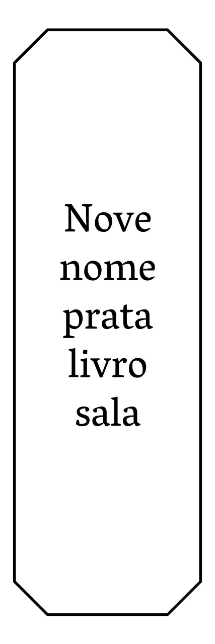 Uma livraria simples e emotiva com margens octogonais e tipos de letra serifados