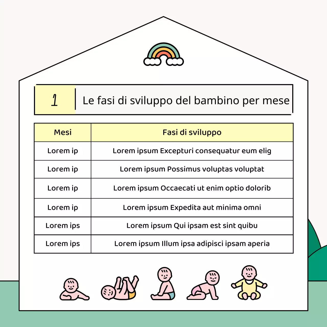 Suggerimenti verdi e rosa per i genitori dei bambini