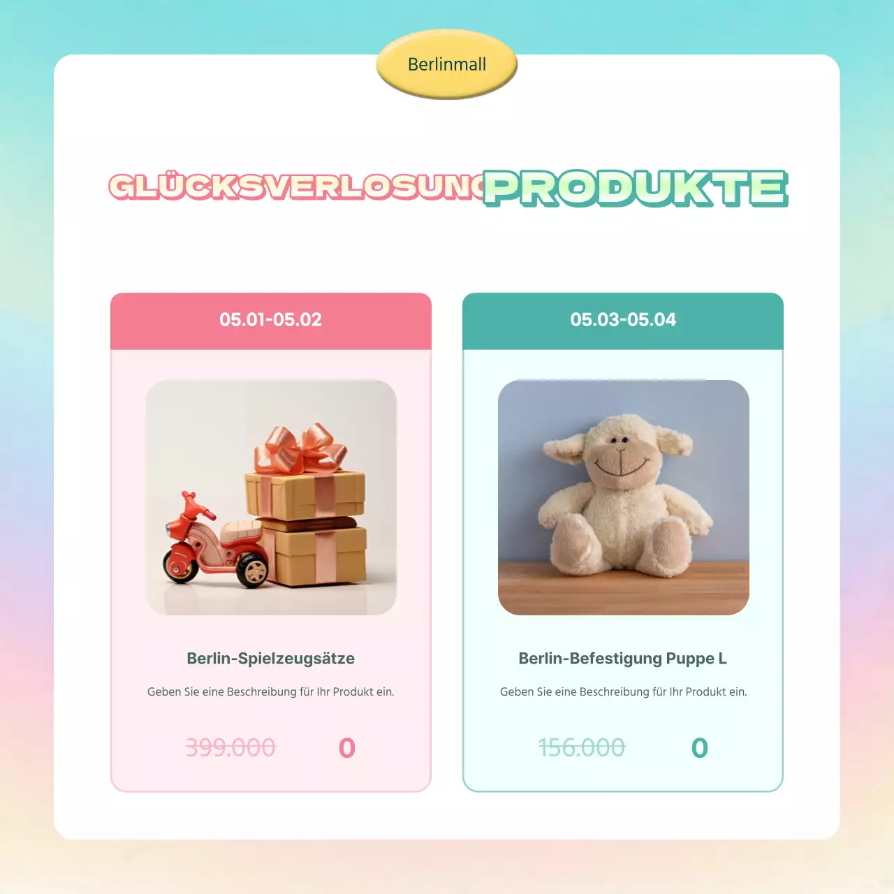 Über die trendige Lucky Draw-Veranstaltung in Mint und Pink