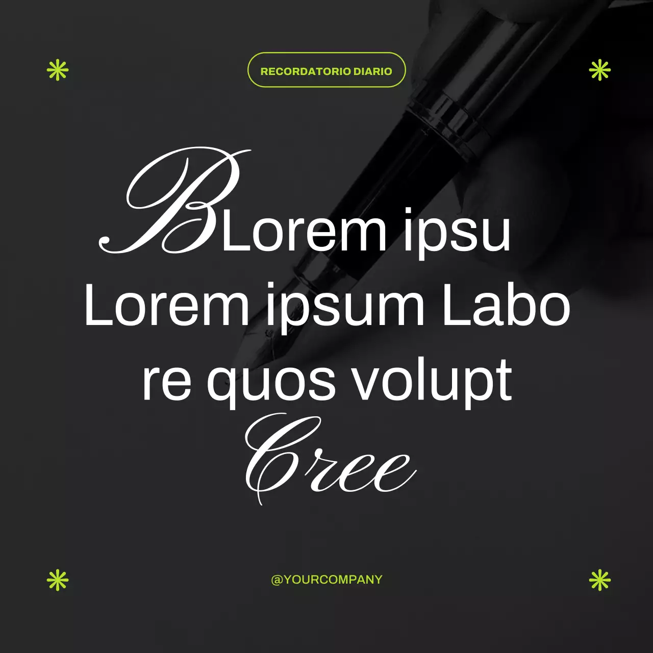 Publicidad en negro y neón sobre la conciliación de la vida laboral y familiar