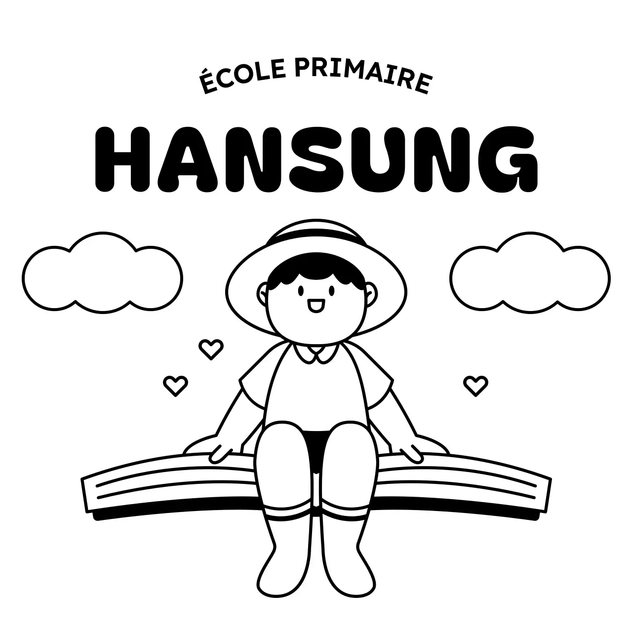 Conception pédagogique avec un enfant assis sur un livre