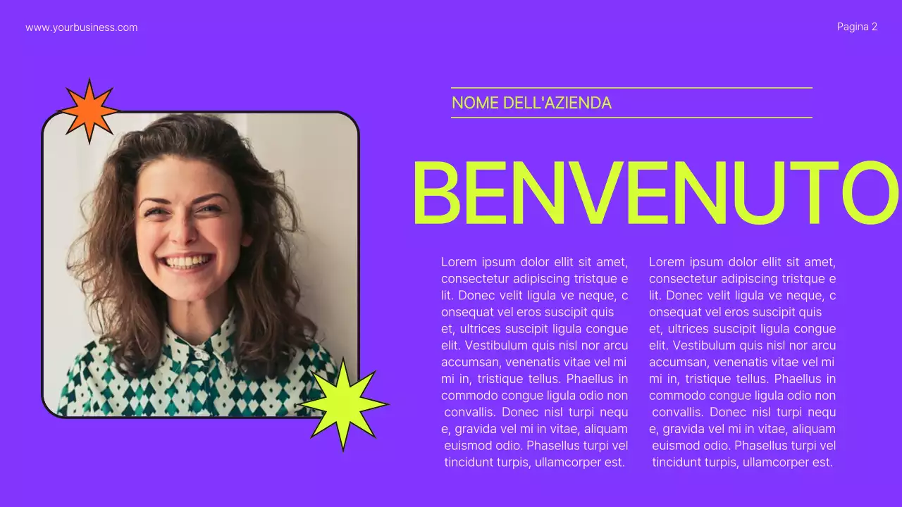 Profilo aziendale Lime Orange Bold Introduzione