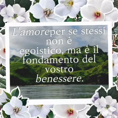 Citazione di amore per se stessi tropicale bianca Pubblicità