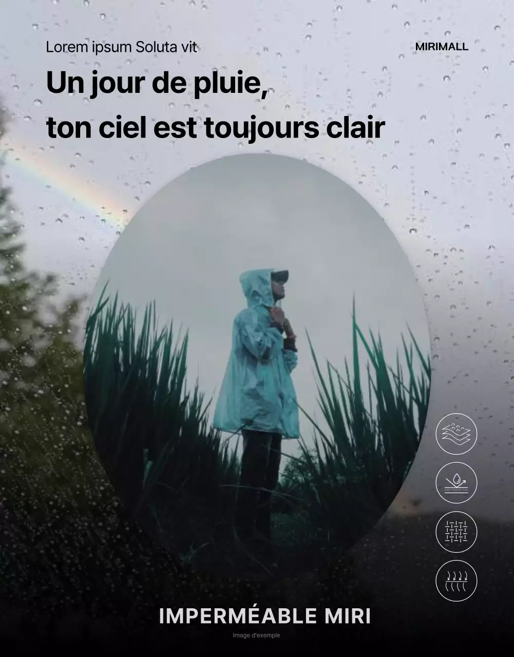 La tendance des imperméables noirs et bleus pour la saison des pluies