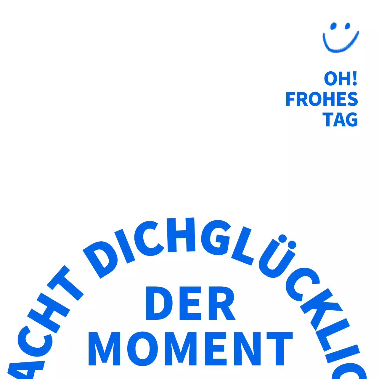 Einfache und niedliche Markenartikel-Öko-Tasche mit blauen Textakzenten