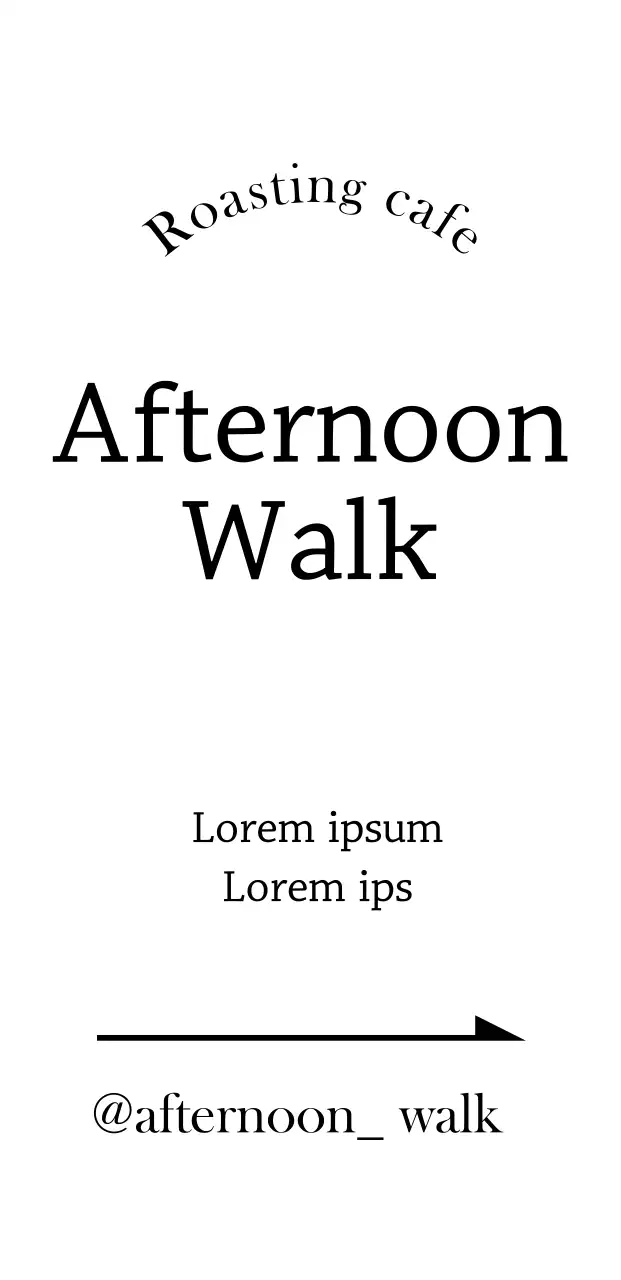 Arrow with Korean logo directions cafe illustration hand drawn signage