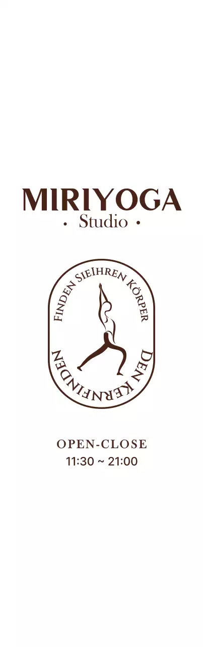 Yoga Studio Öffnungs- und Schließungszeiten Schilder mit Illustrationen