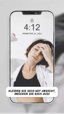 Weiß Grau Ästhetisch Gesperrt Telefon Bildschirm Frau Foto Mode Zitat