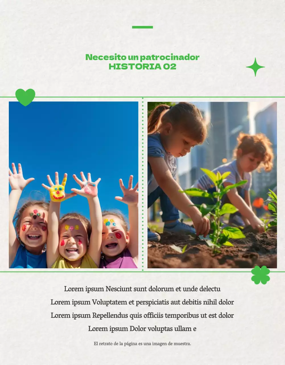 Promover patrocinios en tendencia con verde y beige