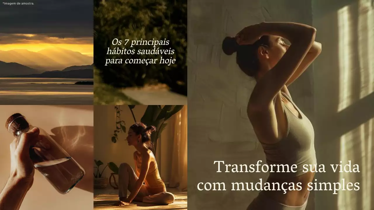Bege e branco Trendy Healthy Aesthetic Lifestyle Vlog Promoção