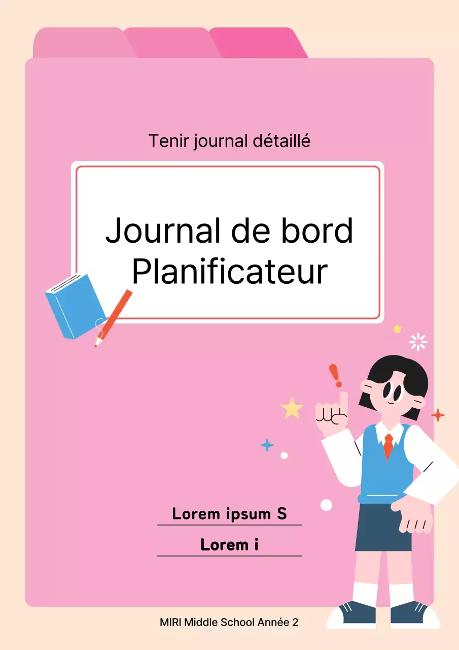 Un agenda rose simple