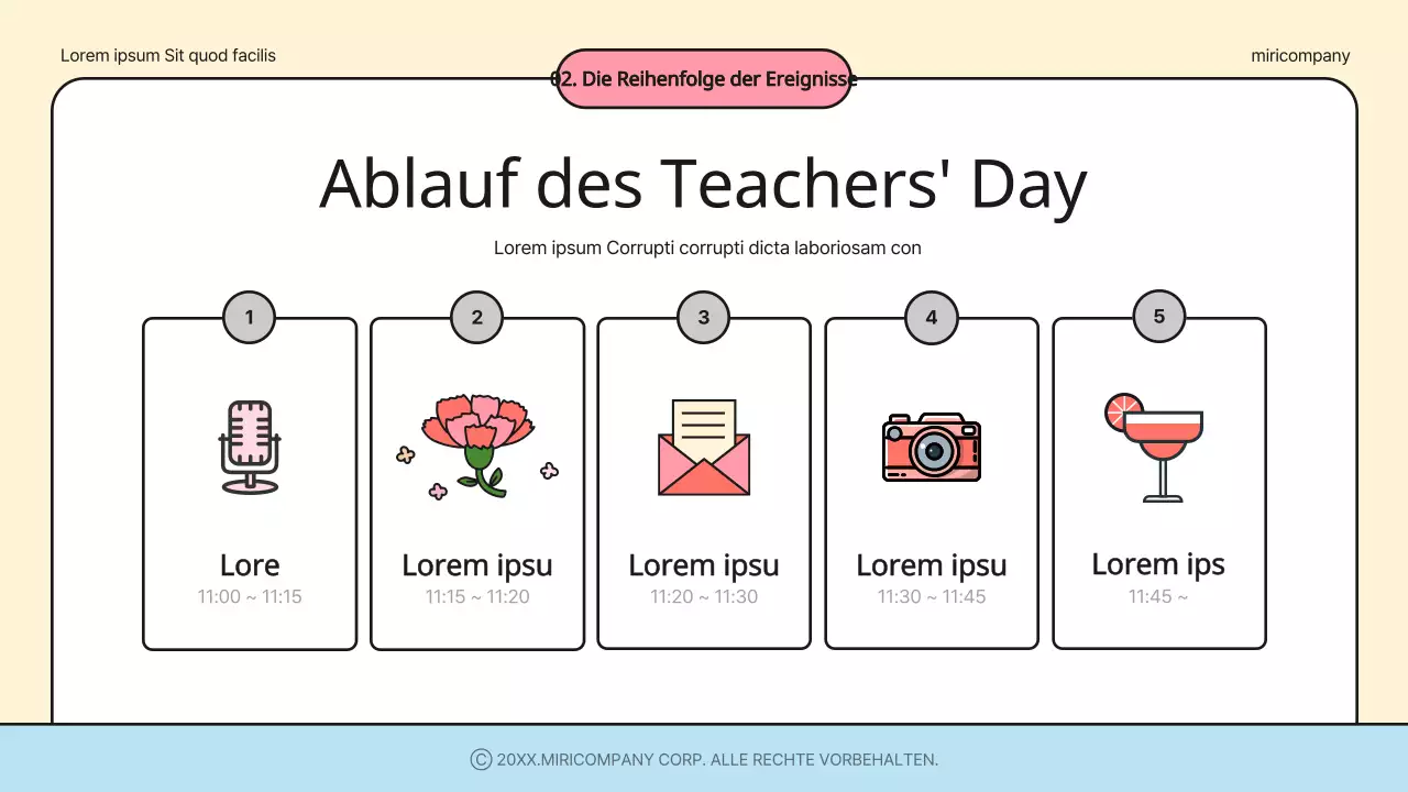 Ivory and Rainbow's Pretty Teachers' Day Programm Veranstaltungsplaner