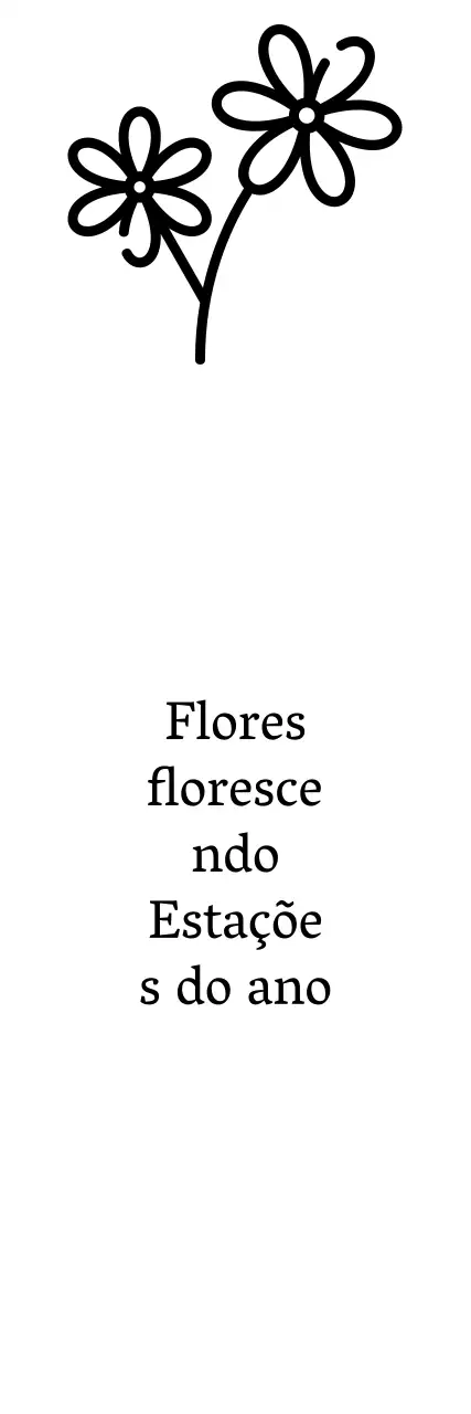 Mercadoria sentimental com ilustrações florais e tipos de letra serifados