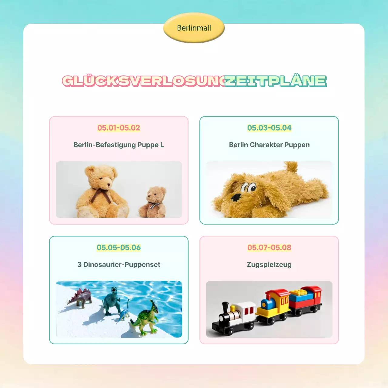 Über die trendige Lucky Draw-Veranstaltung in Mint und Pink