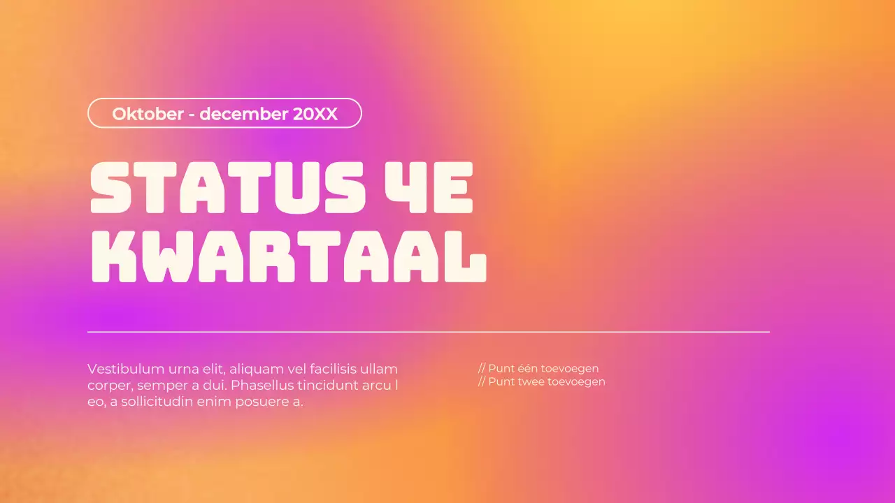 Paars eenvoudig verlooprapport