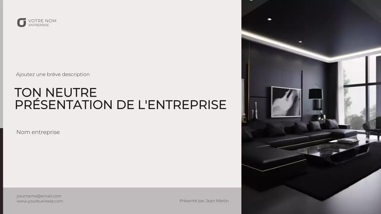 Présentation d'entreprise au ton neutre